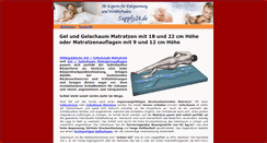Desktop Screenshot of gel-matratzen.info